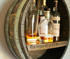 Reclaimed Whiskey Barrel Head Cabinet Shelf (customizable) - inthegardenandmore.com