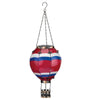 Red, White and Blue Stripe Solar LED Powered Hot Air Balloon Lantern - inthegardenandmore.com