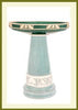 Replacement Birdbath Bowl Top for Jupiter Green High Gloss Glazed Ceramic Birdbath - inthegardenandmore.com