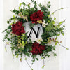 Romantic Red Elegant Front Door Wreath - 19” - inthegardenandmore.com