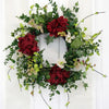 Romantic Red Elegant Front Door Wreath - 19” - inthegardenandmore.com