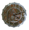 Roping Cowboy Handcrafted Rustic Metal Wall Clock - 12" - inthegardenandmore.com