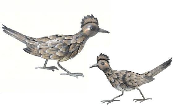 Rowdy Roadrunners Metal Garden Statuary - Set of 2 - inthegardenandmore.com