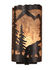 Rustic Bear Panel Wall Sconce - inthegardenandmore.com