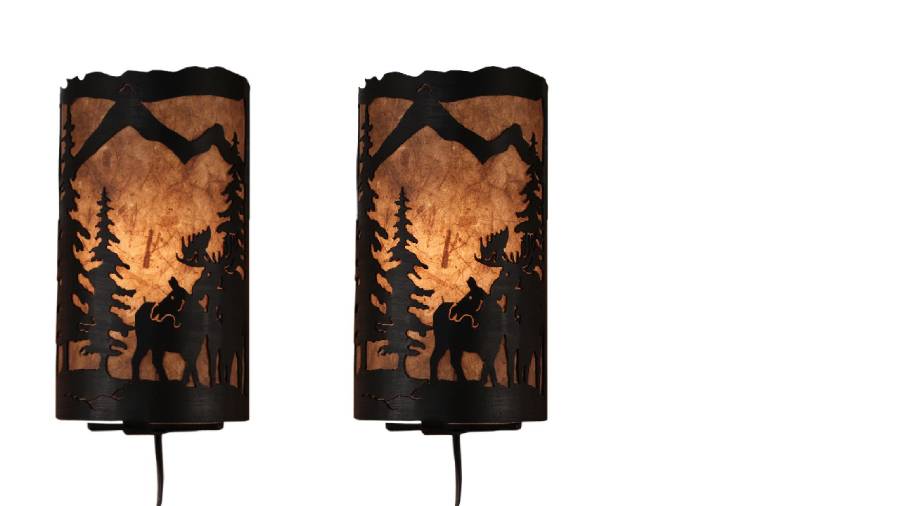 Rustic Bear Panel Wall Sconce - inthegardenandmore.com