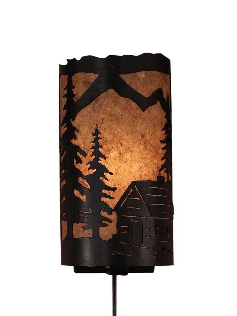 Rustic Bear Panel Wall Sconce - inthegardenandmore.com