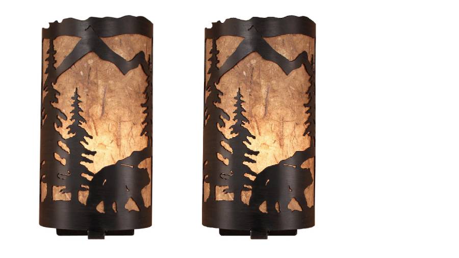 Rustic Cabin Panel Wall Sconce - inthegardenandmore.com