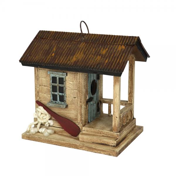 Rustic Charm Hanging Boat Shack Birdhouse - inthegardenandmore.com