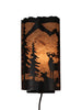 Rustic Elk Panel Wall Sconce - inthegardenandmore.com