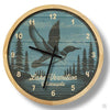 Rustic Lodge Loon Bird Wall Clock - Can Be Personalized - inthegardenandmore.com