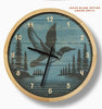 Rustic Lodge Loon Bird Wall Clock - Can Be Personalized - inthegardenandmore.com