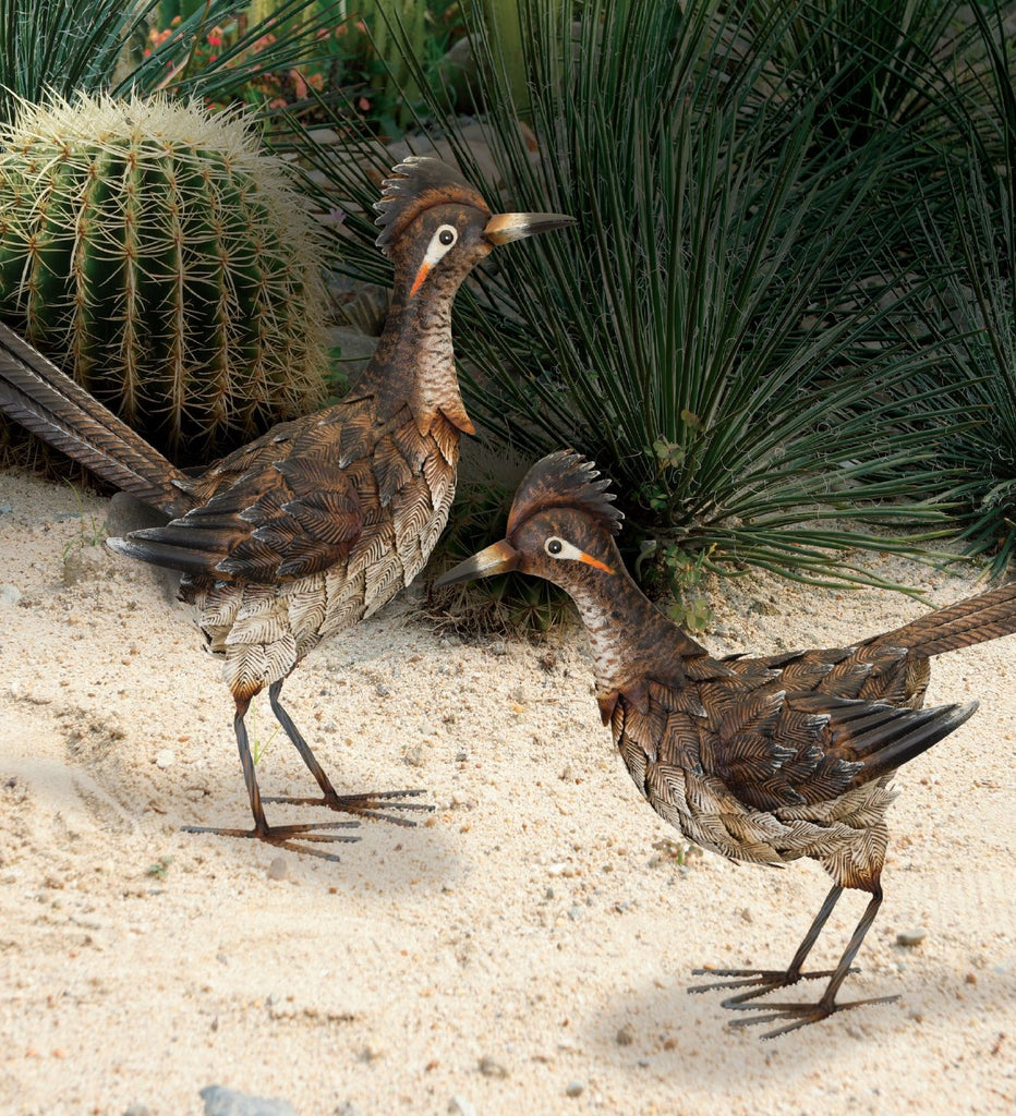 Rustic Sienna Metal Roadrunner Yard Art Statuary - inthegardenandmore.com