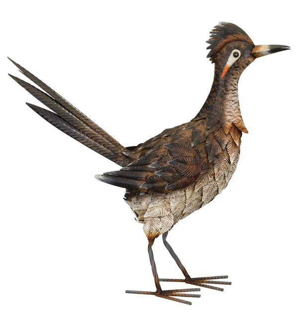 Rustic Sienna Metal Roadrunner Yard Art Statuary - inthegardenandmore.com