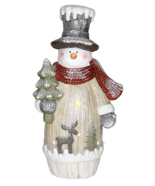 Santa With Lantern LED Door Greeter Statuary - inthegardenandmore.com