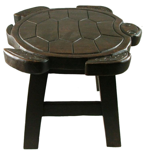 Sea Turtle Handcrafted Wood Stool Footstool - inthegardenandmore.com