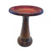 Sedona Red Fiber Clay Birdbath - inthegardenandmore.com