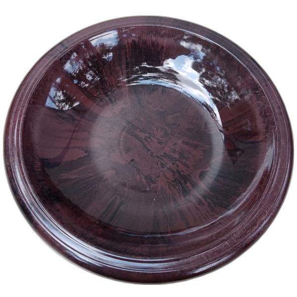 Sedona Red Fiber Clay Replacement Birdbath Top - inthegardenandmore.com