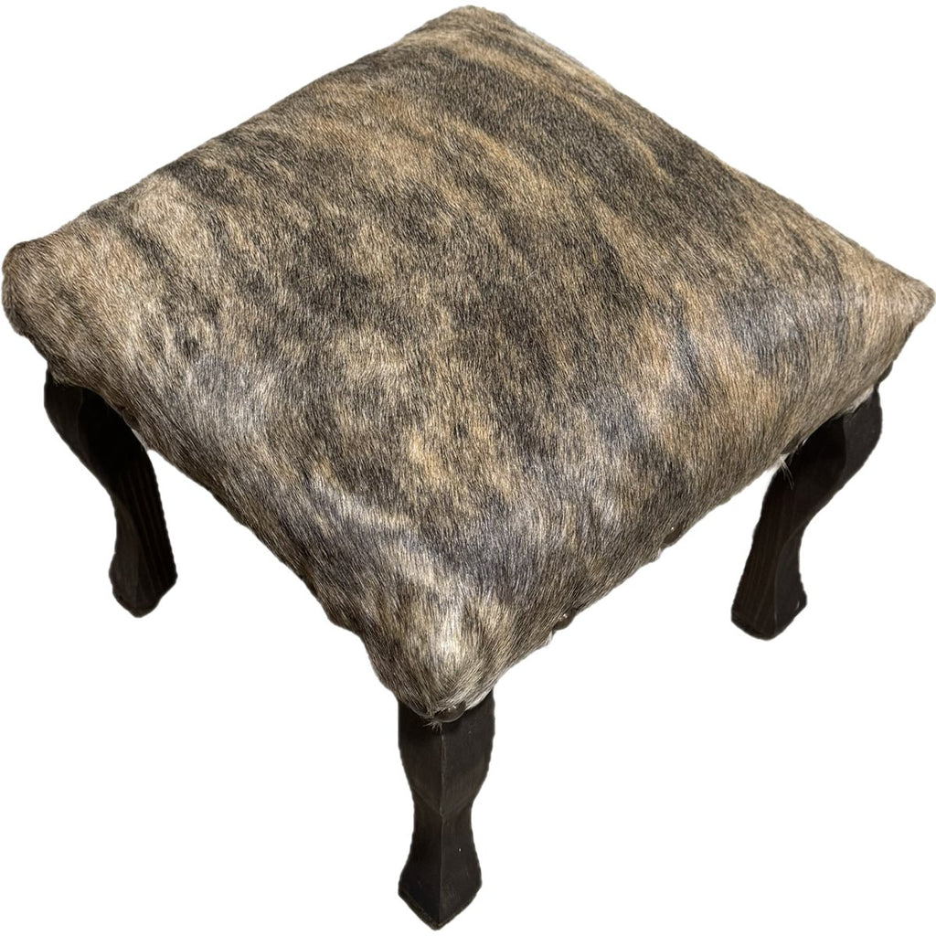 Serape Southwestern Cowhide Upholstered Stools - inthegardenandmore.com