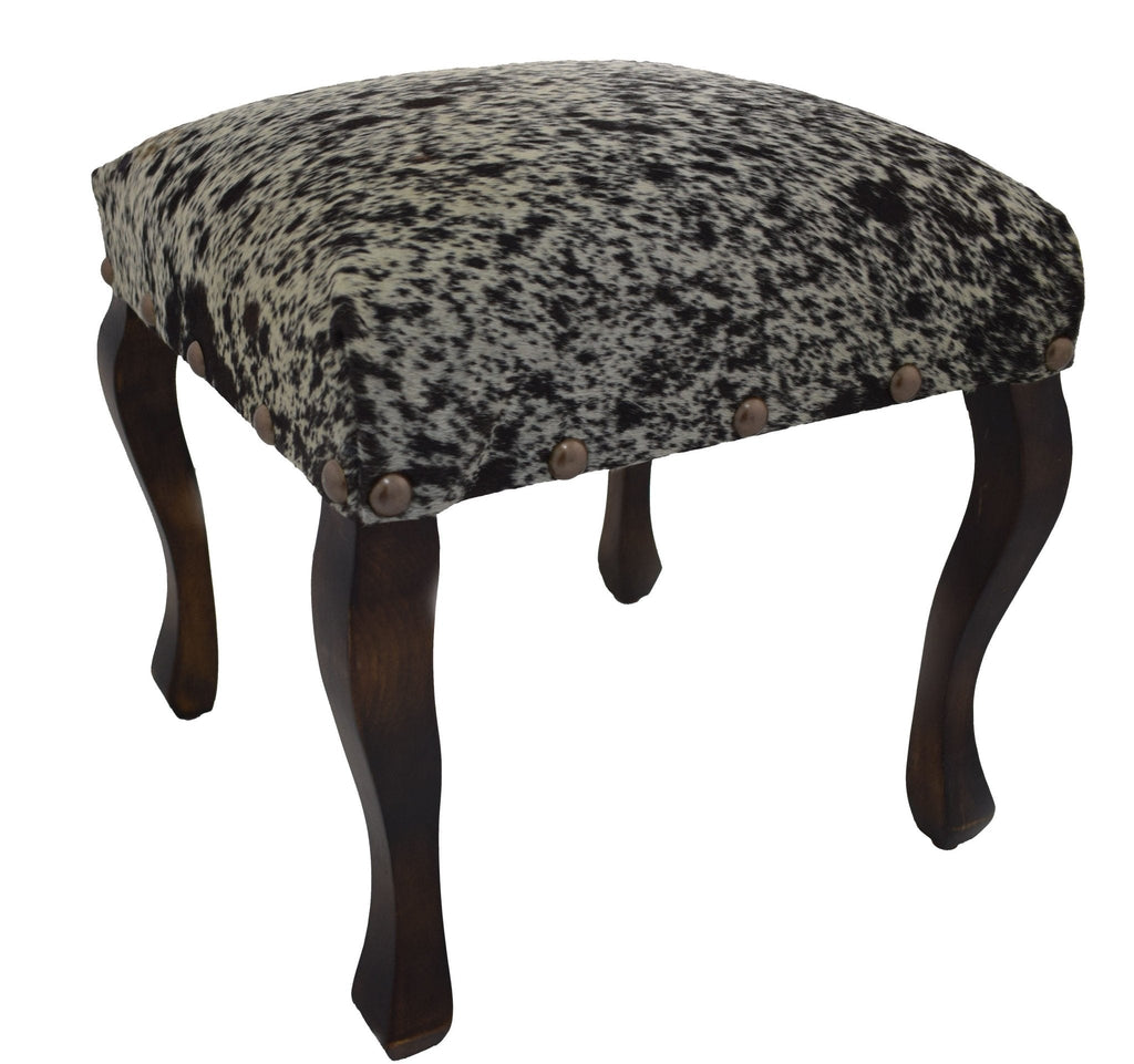 Serape Southwestern Cowhide Upholstered Stools - inthegardenandmore.com