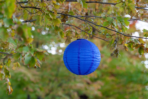 Soji Festival 12" Round Rechargeable Solar Lantern - inthegardenandmore.com