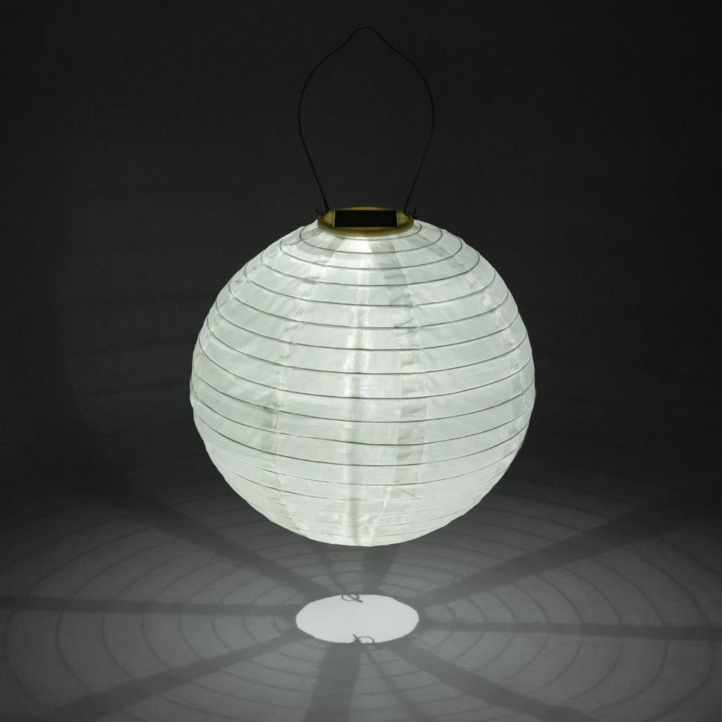 Soji Original 12" Round Solar Lantern - White - inthegardenandmore.com