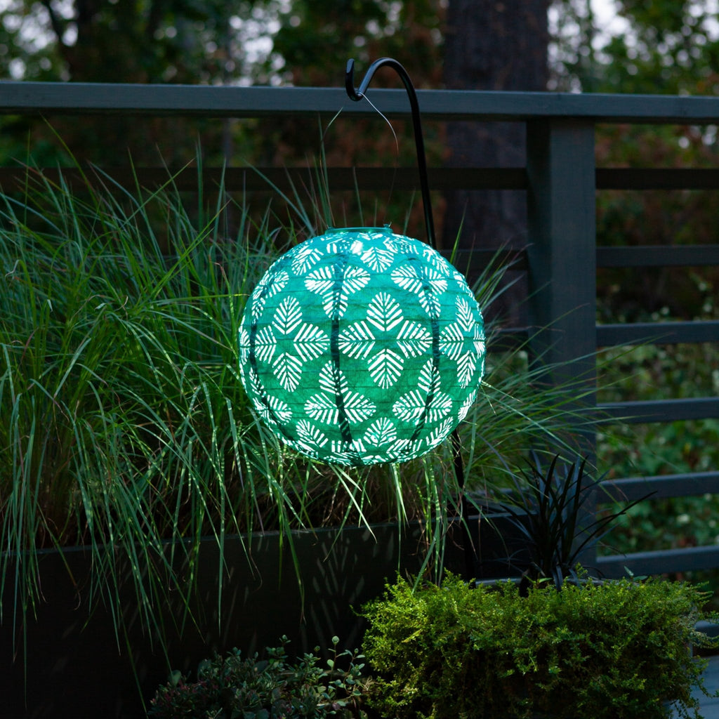 Soji Stella - Brights Geo Palm - 12" Solar Lantern - inthegardenandmore.com