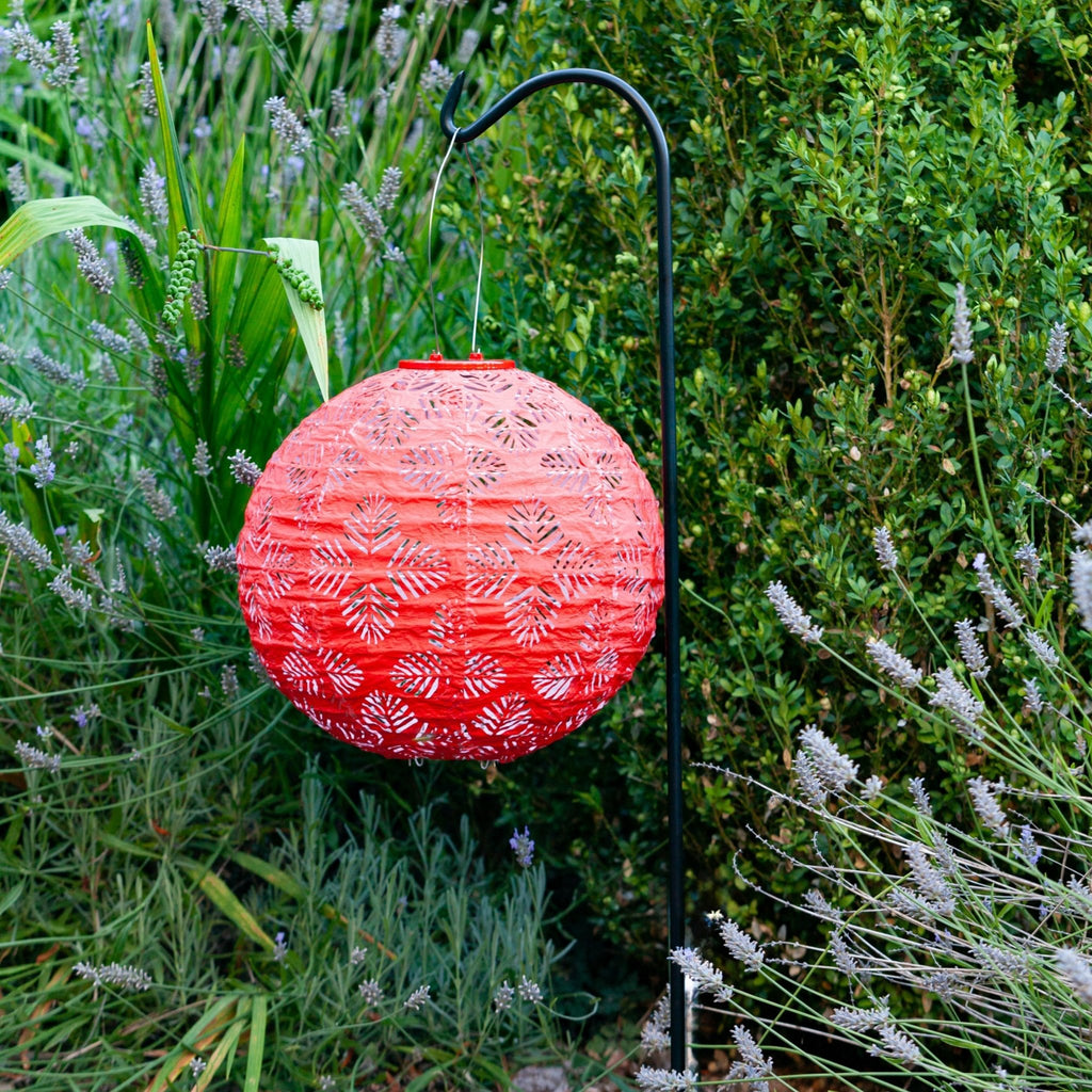 Soji Stella - Brights Geo Palm - 12" Solar Lantern - inthegardenandmore.com