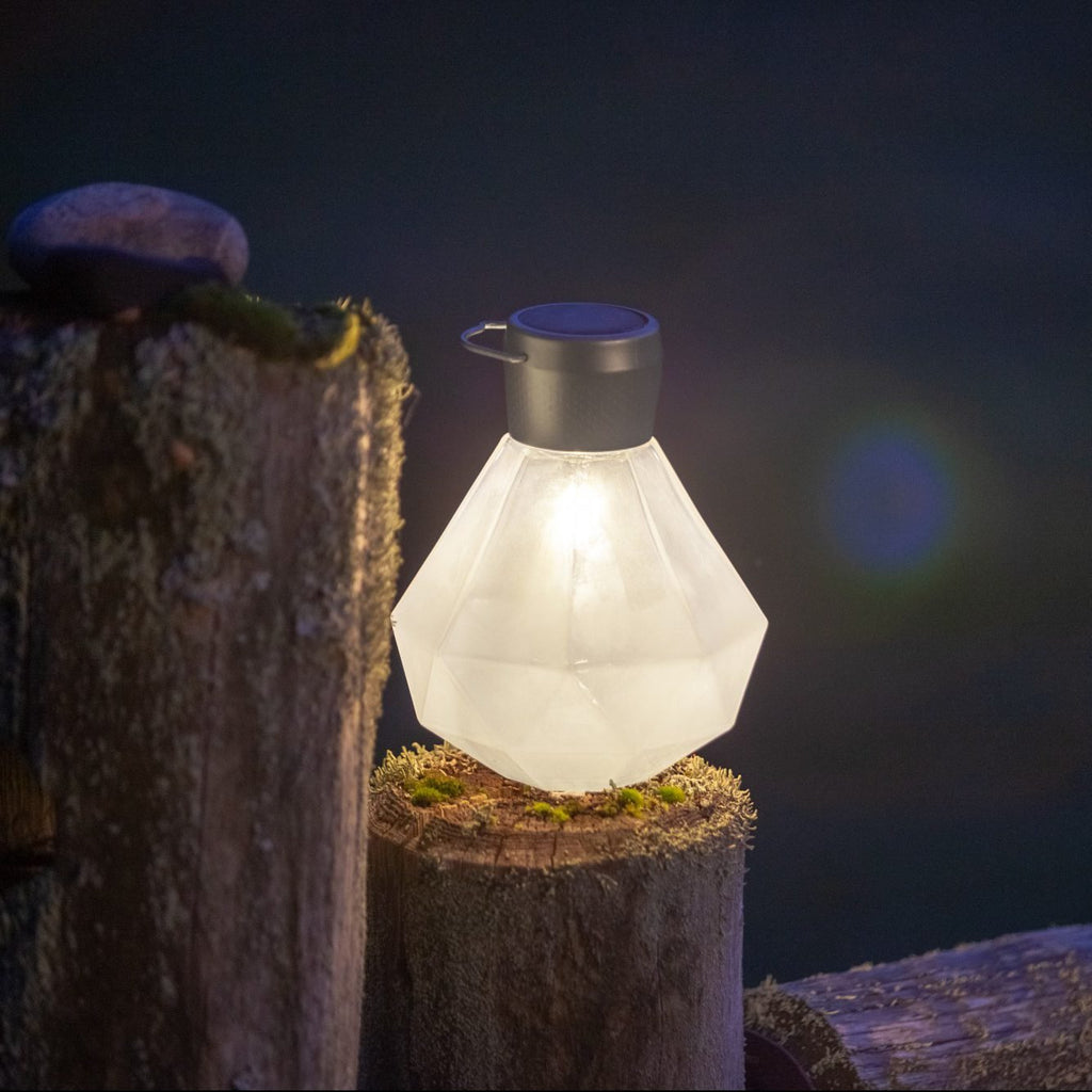 Solar LED Handblown Glass Lanterns - inthegardenandmore.com