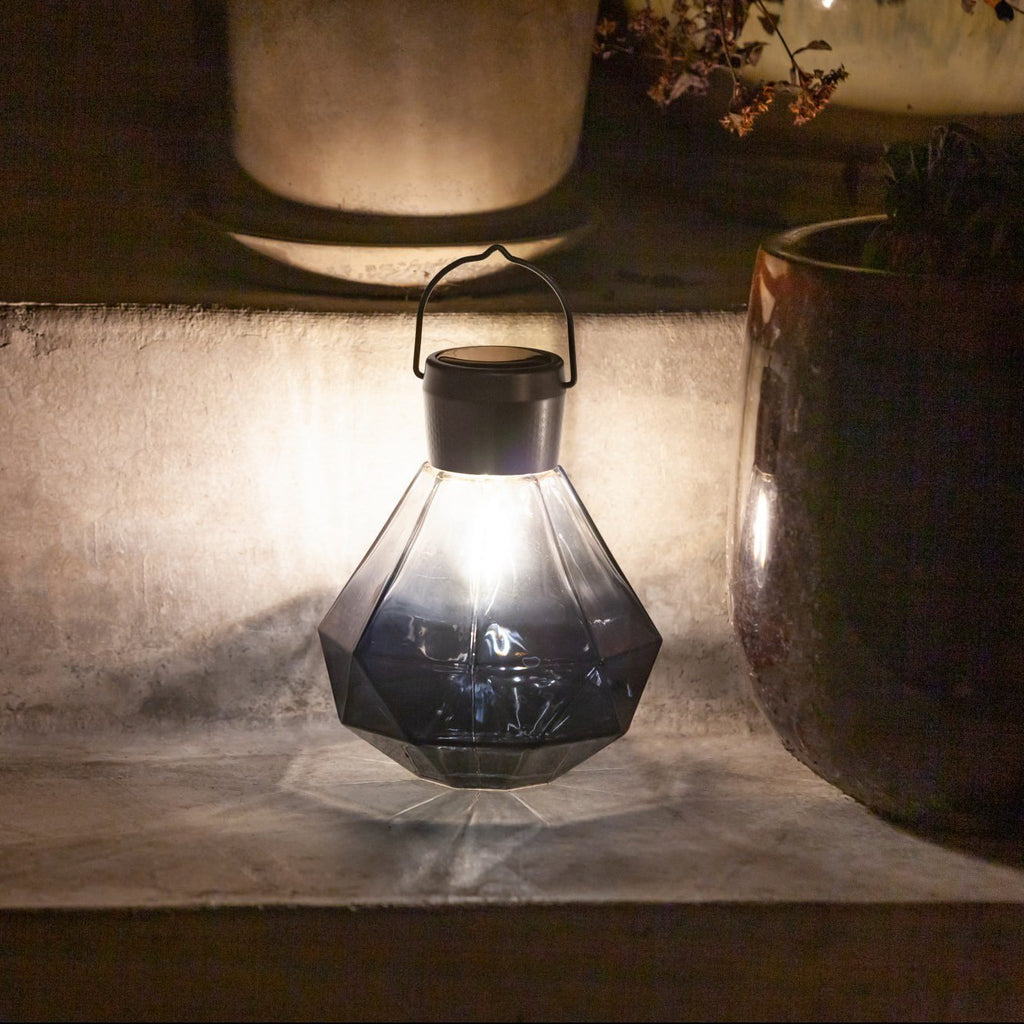 Solar LED Handblown Glass Lanterns - inthegardenandmore.com