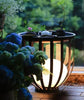 Solar Powered LED Metal Outdoor Side Table / Plant Stand - inthegardenandmore.com