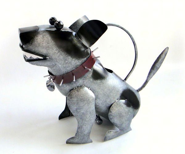 Uniquely handcrafted by skilled artisans from recycled metal, this Spot the Dog watering can is a functional work of art that is fun and suitable for outdoor and indoor use