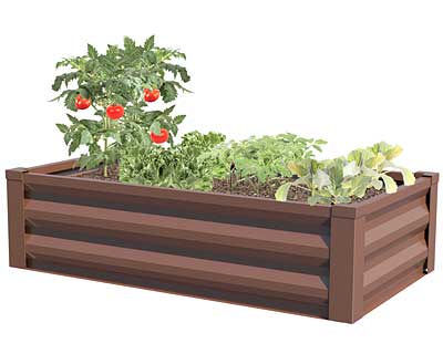 Steel Raised Garden Bed Planter, Available in 4 Colors, 3.9' L x 2' W - inthegardenandmore.com