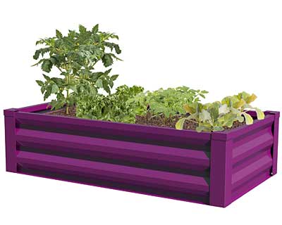 Steel Raised Garden Bed Planter, Available in 4 Colors, 3.9' L x 2' W - inthegardenandmore.com