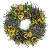 Sunflower and Herb Dried and Preserved Wreath - inthegardenandmore.com