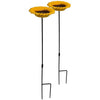 Sunflower Ceramic Garden Stake Bird Feeders – set of 2 - inthegardenandmore.com