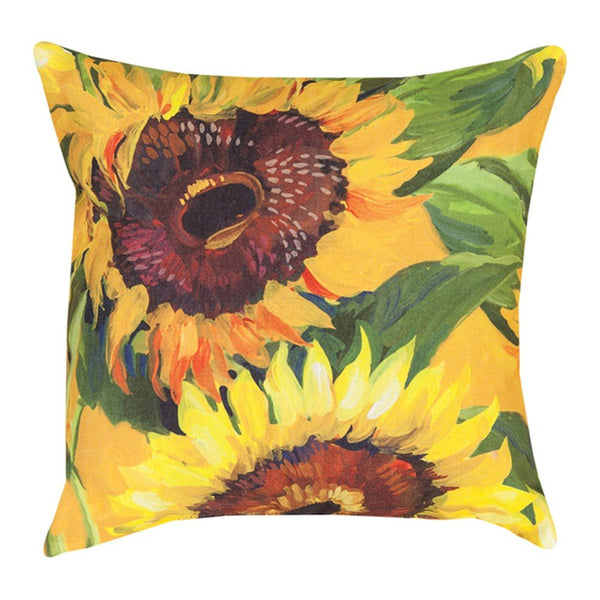 Sunflower Indoor/Outdoor Weather Resistant Fabric Pillows (set of 2) - inthegardenandmore.com