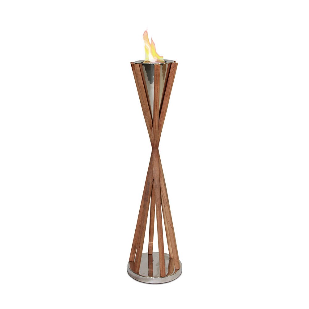 Teak Wood Indoor Outdoor Fireplace Torch - inthegardenandmore.com