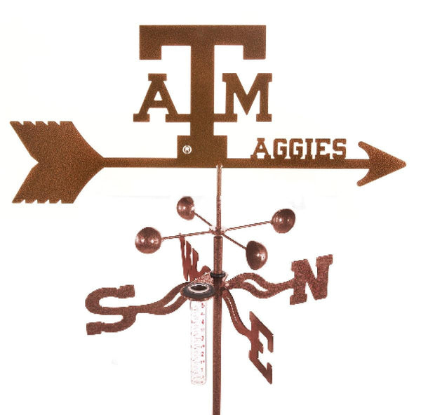 Texas A&M University Aggies Collegiate Rain Gauge Garden Stake Weathervane - inthegardenandmore.com