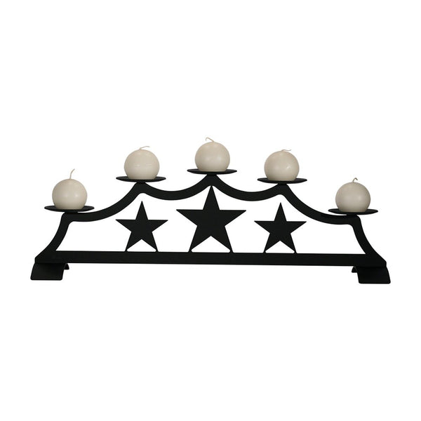 Texas Stars Rustic Fireplace Candle Holder - inthegardenandmore.com