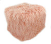 Tibetan/Mongolian Lamb Fur Pouf Ottoman – 18” - inthegardenandmore.com