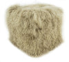 Tibetan/Mongolian Lamb Fur Pouf Ottoman – 18” - inthegardenandmore.com