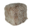 Tibetan/Mongolian Lamb Fur Pouf Ottoman – 18” - inthegardenandmore.com