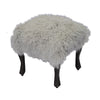 Tibetan/Mongolian Lamb Fur Stool – 18” (in 20+ colors) - inthegardenandmore.com