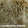 Our Champagne Tipped Tibetan/Mongolian Lamb Fur Throw Pillow – 20” 