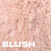 Our Blush Tibetan/Mongolian Lamb Fur Throw Pillow – 20” 