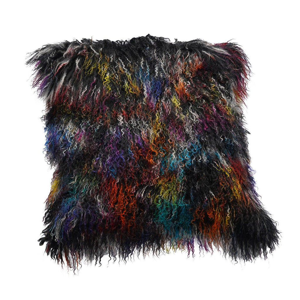 Tibetan/Mongolian Lamb Fur Throw Pillow – 26” - inthegardenandmore.com