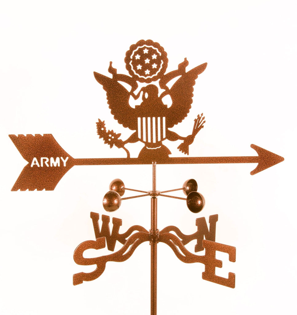 United States Army Military Rain Gauge Garden Stake Weathervane - inthegardenandmore.com