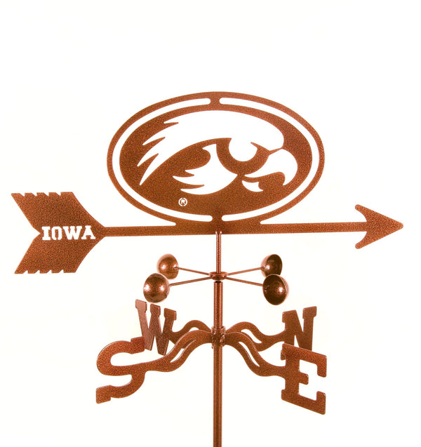 University of Iowa Hawkeyes Collegiate Rain Gauge Garden Stake Weathervane - inthegardenandmore.com