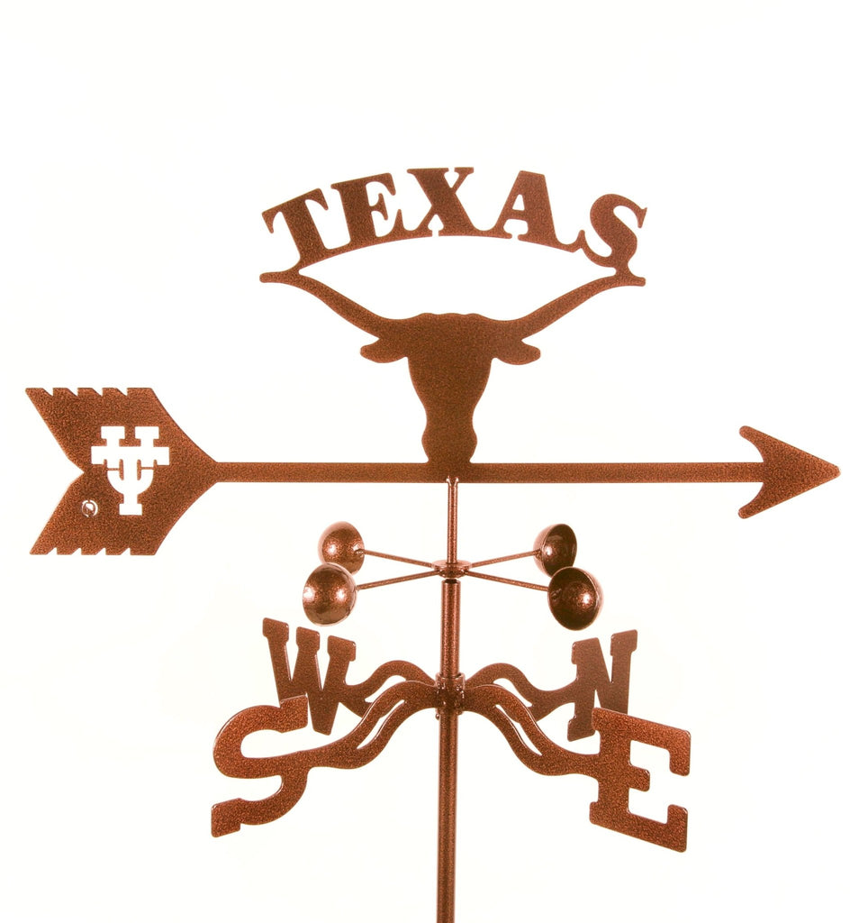 University of Texas Longhorns Collegiate Rain Gauge Garden Stake Weathervane - inthegardenandmore.com