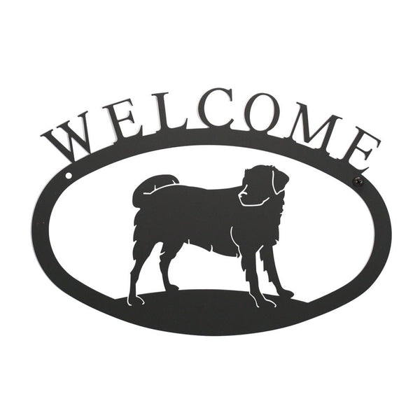 Welcome Sign With Dog Silhouette - inthegardenandmore.com